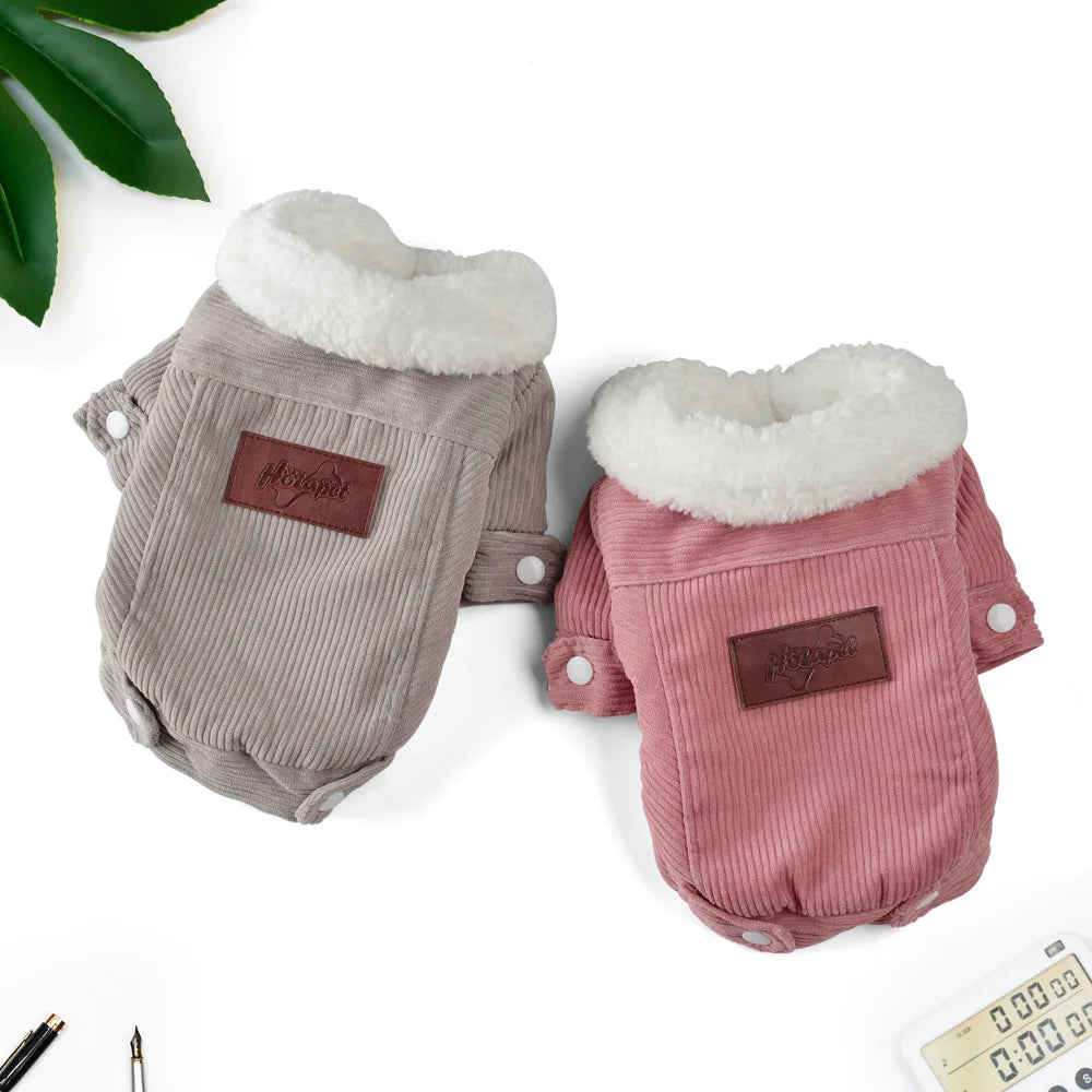 Autumn Winter Pet Dog Clothes Jacket Warm Cozy Thicken Fleece Puppy Clothing for Small Medium Dogs Cats Schnauzer Pug Chihuahua