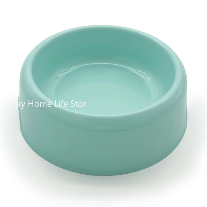 Nordic Style Pet Plastic Bowl Solid Color Simple Round Mouth Dog Bowl Small Fresh Dog Food Set Cat Pet Bowl Dog Accessories