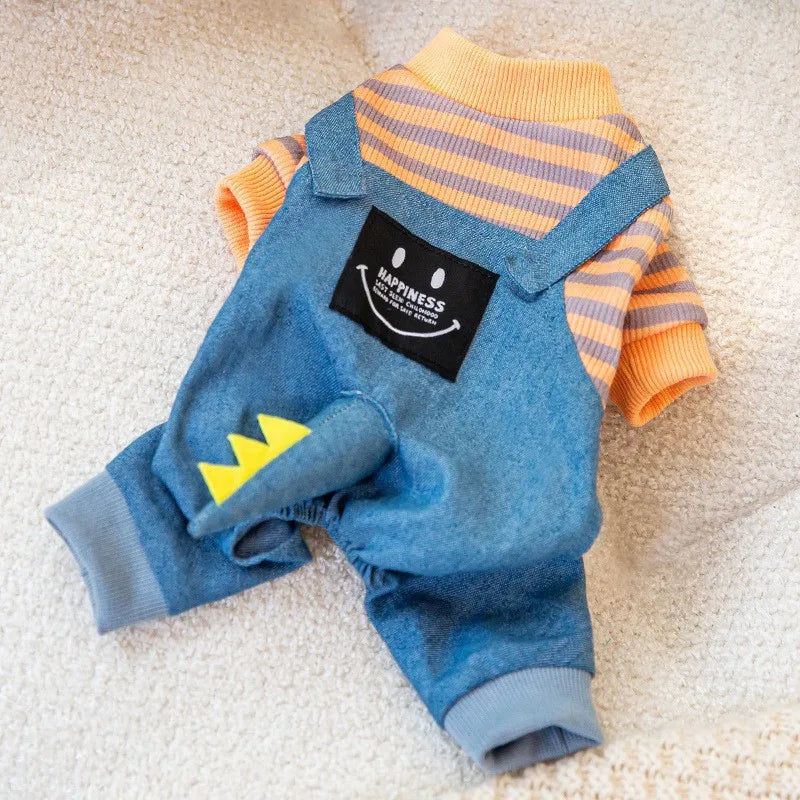 New Luxury Dog Clothes Puppy Costume Striped Dog Jumpsuit Pet Clothes for Dog Dog Sweatshirt Chihuahua French Bulldog Dog Romper