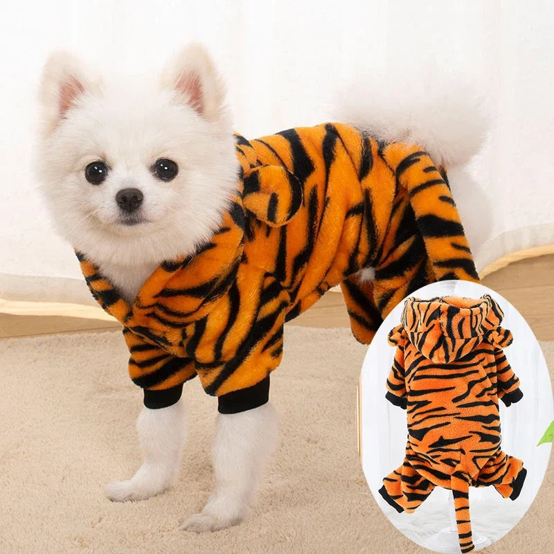 Pet Clothes for Small Medium Dogs Flannel Dog Jumpsuits Soft Comfortable Winter Warm Dog Cat Costume  Chihuahua Teddy Pet Coats