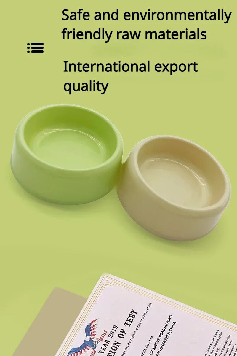 Nordic Style Pet Plastic Bowl Solid Color Simple Round Mouth Dog Bowl Small Fresh Dog Food Set Cat Pet Bowl Dog Accessories