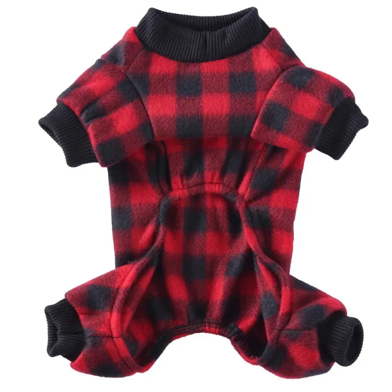Dog Pajamas Winter Dog Clothes Print Warm Jumpsuit Coat For Small Dogs Puppy Dog Cat Chihuahua Pomeranian Clothing Jumpsuits