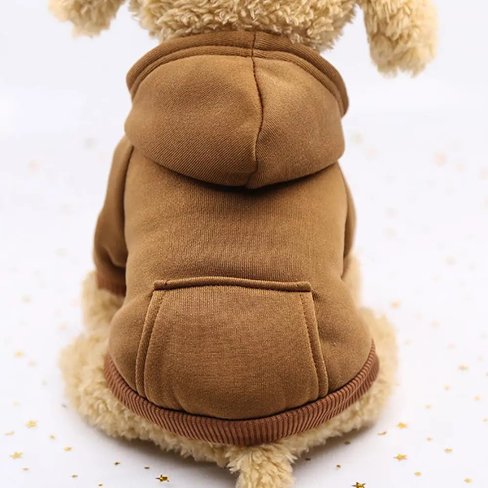Puppy Pet Hooded Sweatshirt Autumn Winter Two-legged Pocket Cat Dog Clothes