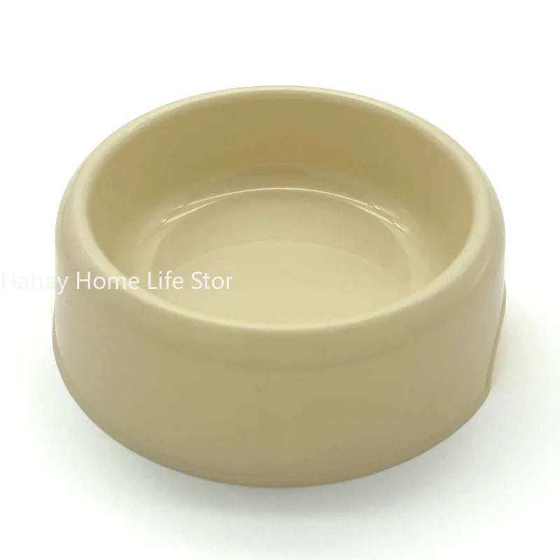 Nordic Style Pet Plastic Bowl Solid Color Simple Round Mouth Dog Bowl Small Fresh Dog Food Set Cat Pet Bowl Dog Accessories