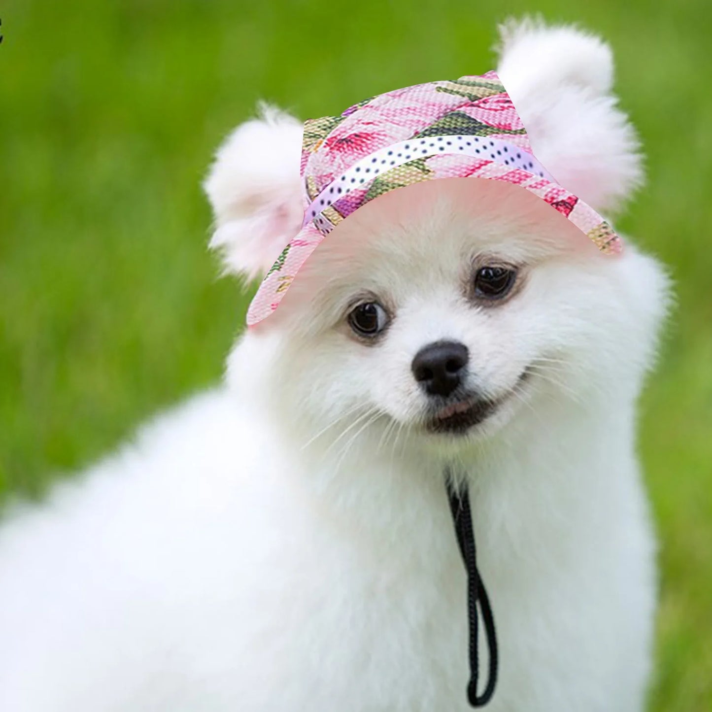 Dog Hat Pet Hats Round DogHat Outdoor Breathable Sun Protection Cap Mesh Sun Cap With Adjustable Chin Strap For Dogs Cats