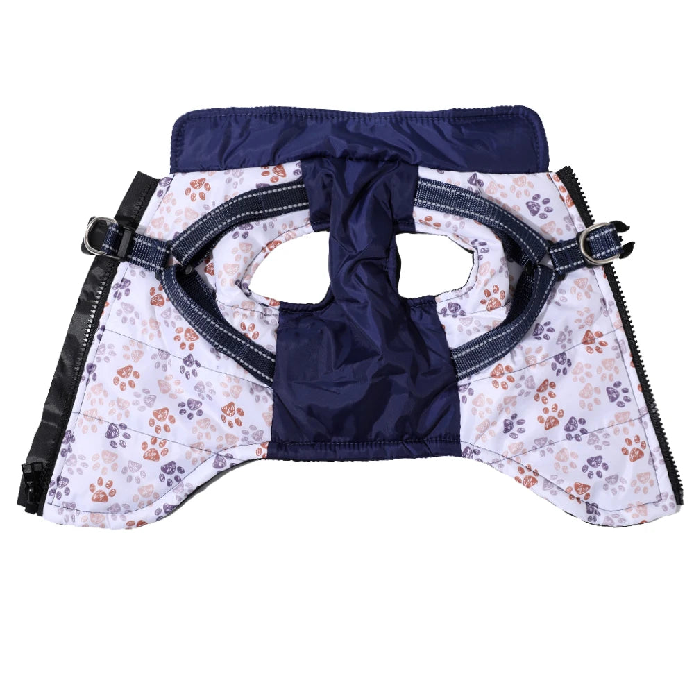 Pet Puppy Jacket With Harness Autumn Winter Warm Dog Clothes For Small Medium Dogs Cat Safe Reflective Waterproof Chihuahua Coat