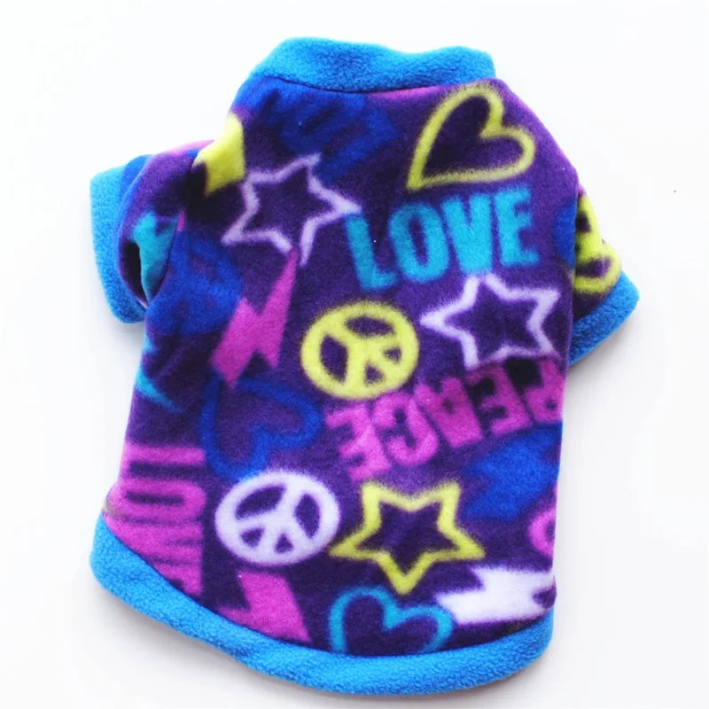 Pet Dog Clothes Winter Chihuahua Puppy Dog Coat Fleece Clothing For Pug Teddy Printed Cats Coat Jackets Warm Pets Outfits