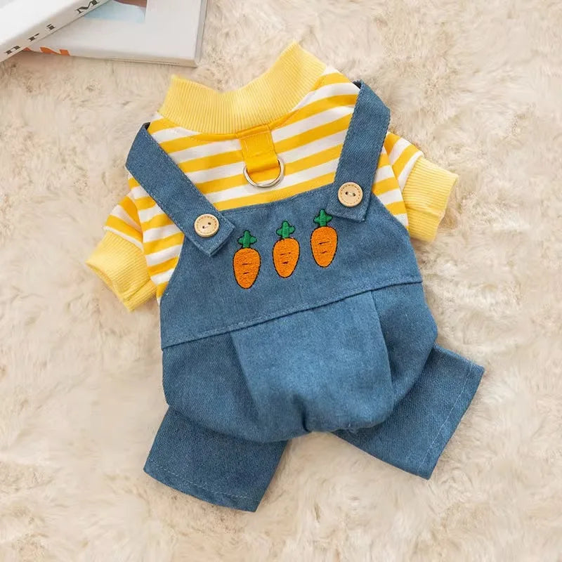 New Luxury Dog Clothes Puppy Costume Striped Dog Jumpsuit Pet Clothes for Dog Dog Sweatshirt Chihuahua French Bulldog Dog Romper