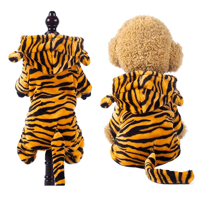 Pet Clothes for Small Medium Dogs Flannel Dog Jumpsuits Soft Comfortable Winter Warm Dog Cat Costume  Chihuahua Teddy Pet Coats