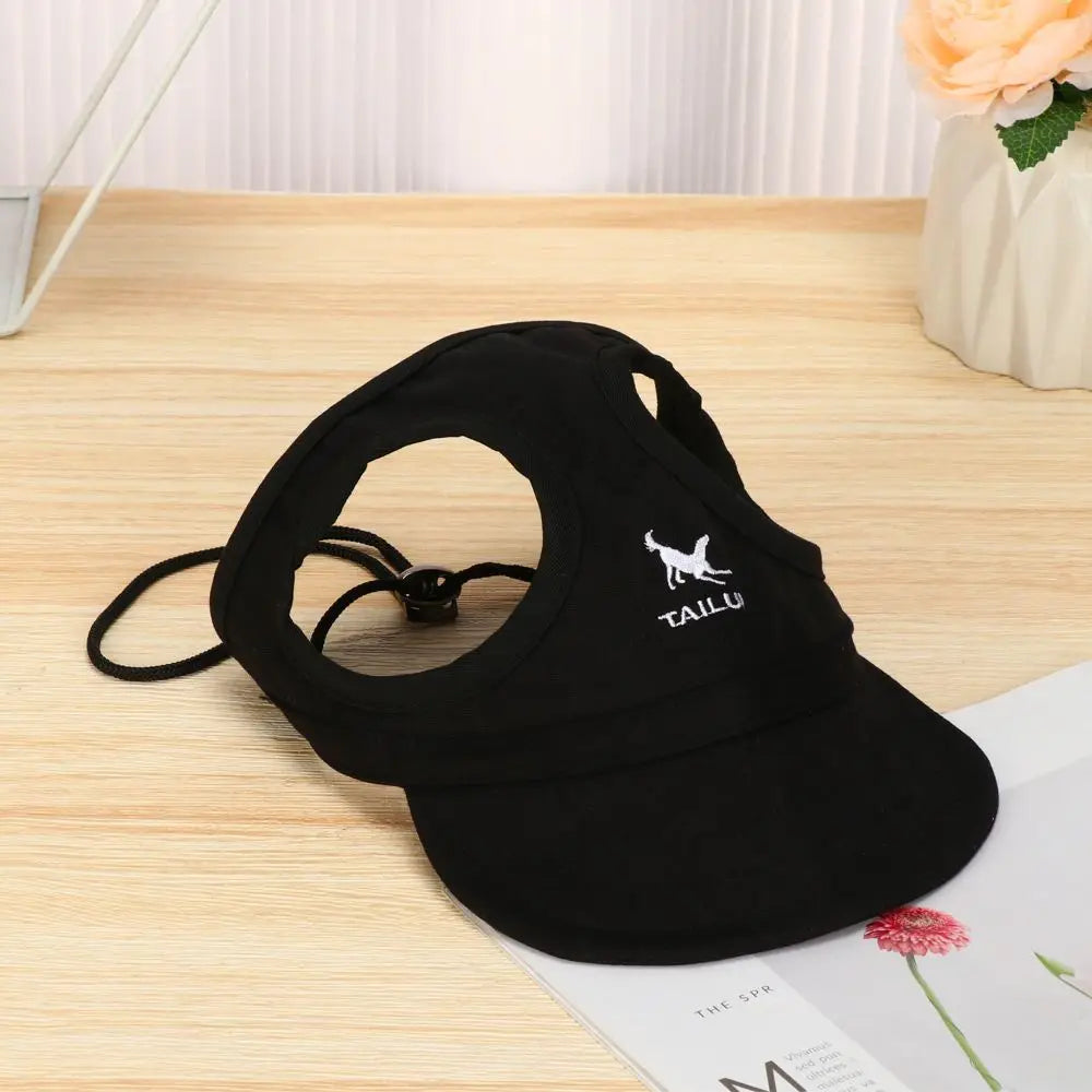 Pet Baseball Hat Cat Dog Visor Hat Adjustable Sun Cap  Summer Outdoor Sports Travel Sun Protection Hat With Ear Holes