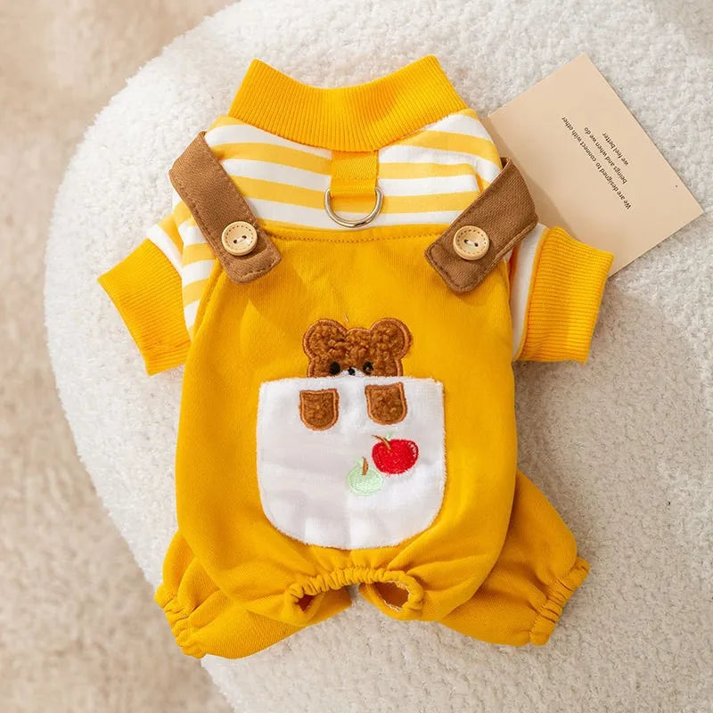 New Luxury Dog Clothes Puppy Costume Striped Dog Jumpsuit Pet Clothes for Dog Dog Sweatshirt Chihuahua French Bulldog Dog Romper