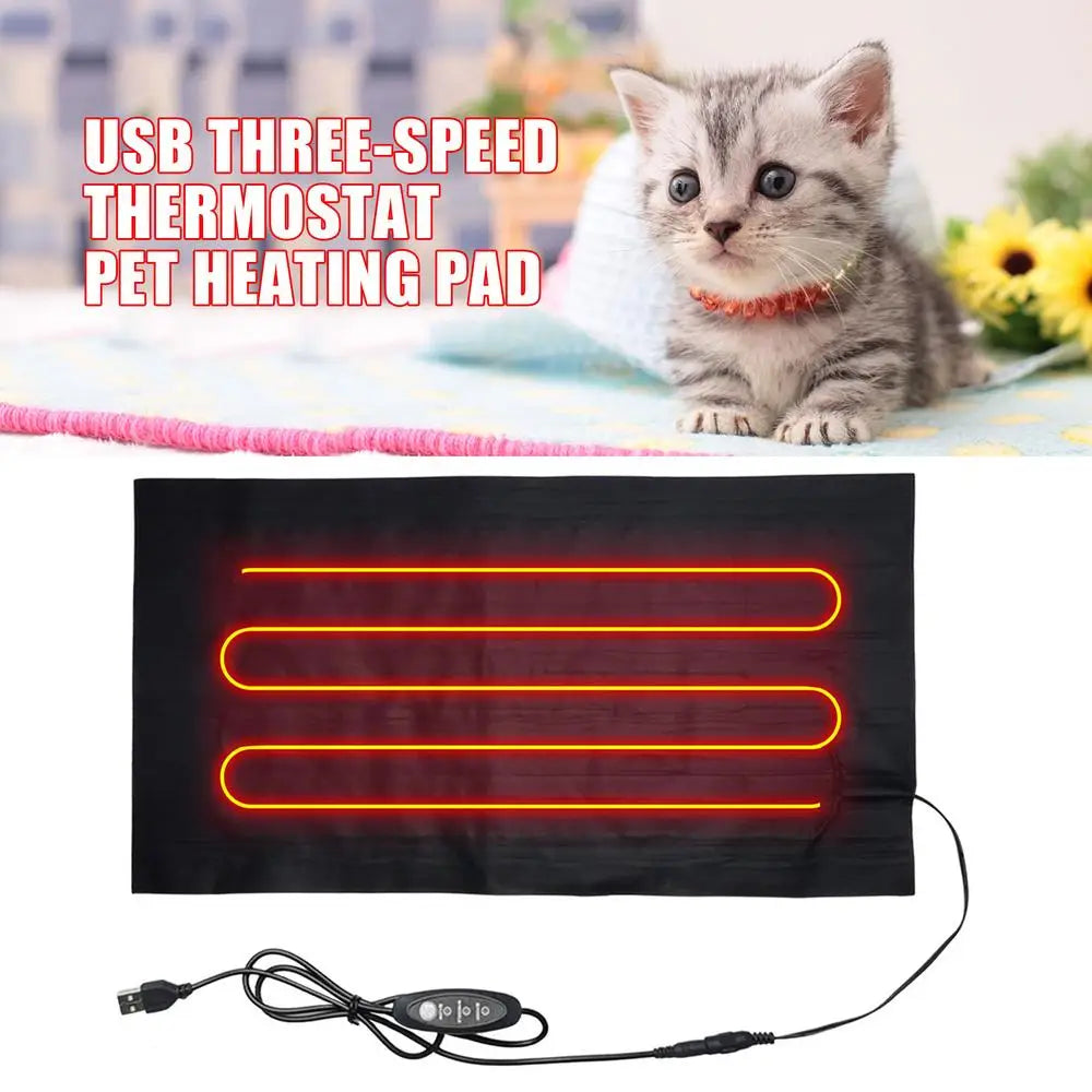 Pet Heating Pad USB Washable Adjustable Premium Carbon Fiber Composite Fiber Warming Mat Safe And Reliable For Keeping Warm