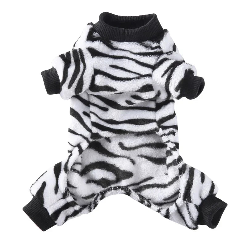 Dog Pajamas Winter Dog Clothes Print Warm Jumpsuit Coat For Small Dogs Puppy Dog Cat Chihuahua Pomeranian Clothing Jumpsuits