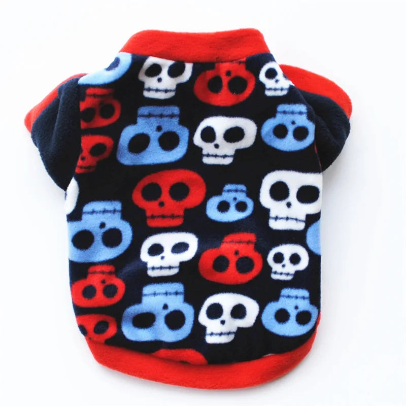 Pet Dog Clothes Winter Chihuahua Puppy Dog Coat Fleece Clothing For Pug Teddy Printed Cats Coat Jackets Warm Pets Outfits