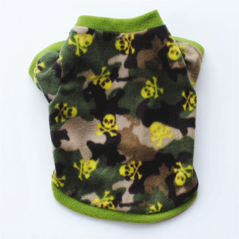 Pet Dog Clothes Winter Chihuahua Puppy Dog Coat Fleece Clothing For Pug Teddy Printed Cats Coat Jackets Warm Pets Outfits