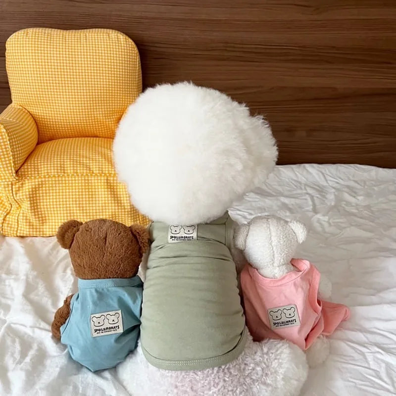 Striped Dog Cooling Vest Cute Dog Clothes Summer Pet T Shirts Chihuahua Costume Bichon Dog Clothing Cat Undershirt Puppy Vests