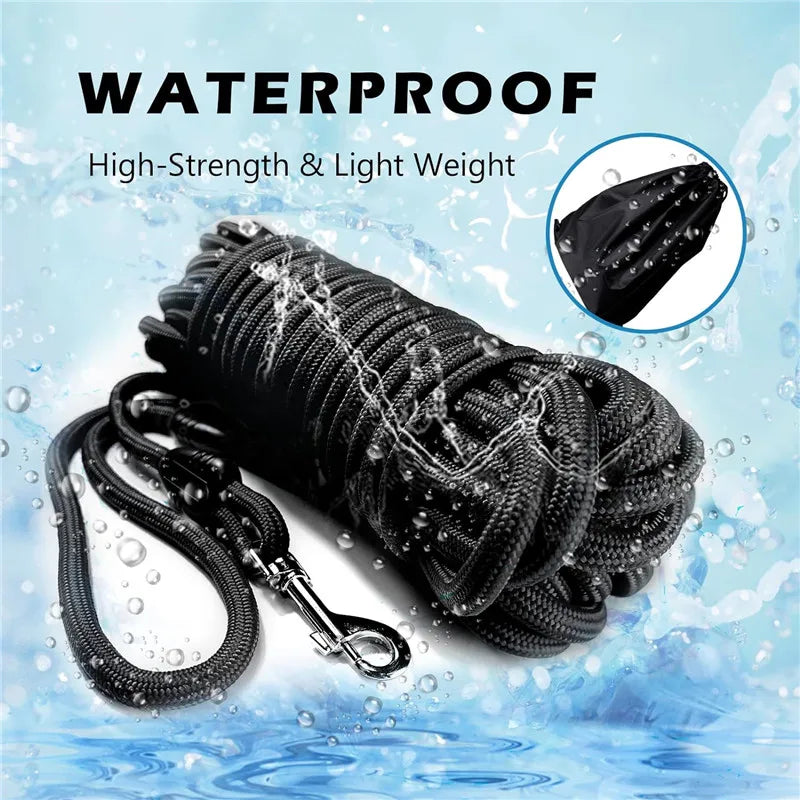 5m 10m 15m Long Dog Leash Nylon Long Tracking Round Rope Outdoor Walking Training Pet Lead Leashes for Small Medium Large Dogs