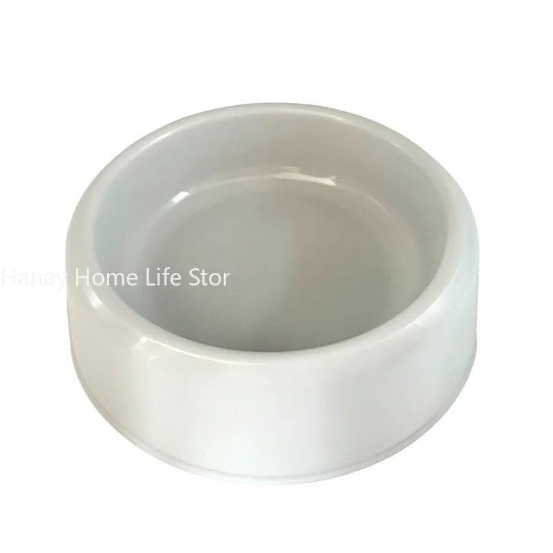 Nordic Style Pet Plastic Bowl Solid Color Simple Round Mouth Dog Bowl Small Fresh Dog Food Set Cat Pet Bowl Dog Accessories