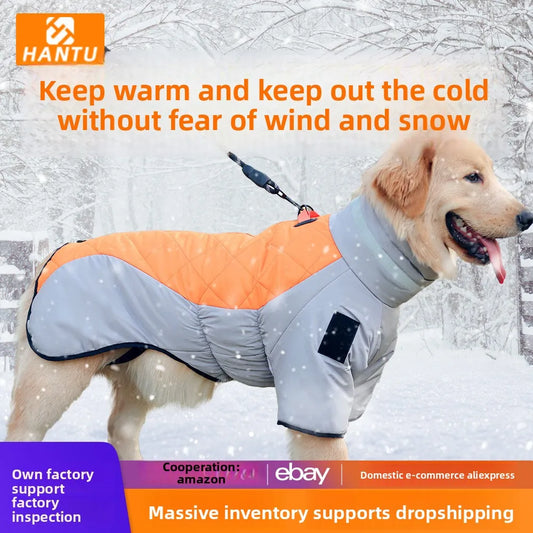 Autumn and Winter New Pet Clothes Reflective Thickened Dog Clothes Warm Dog Cotton Clothes Pet Clothes