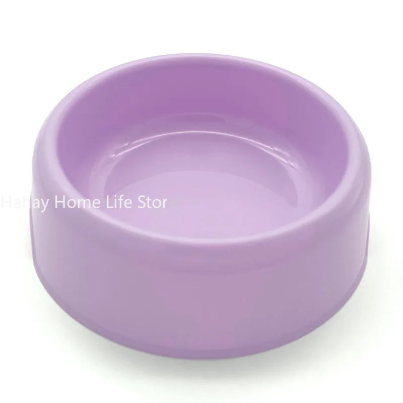 Nordic Style Pet Plastic Bowl Solid Color Simple Round Mouth Dog Bowl Small Fresh Dog Food Set Cat Pet Bowl Dog Accessories